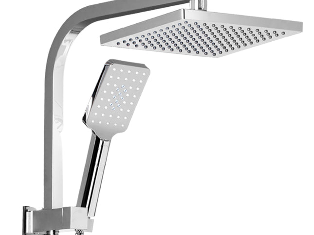 Cefito 8'' Rain Shower Head Set Handheld Square High Pressure Chrome