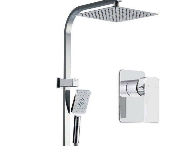 Cefito 10'' Rain Shower Head Set Handheld Square High Pressure Mixer Tap Chrome