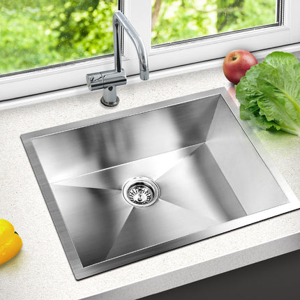Cefito Kitchen Sink 60X45CM Stainless Steel Basin Single Bowl Silver