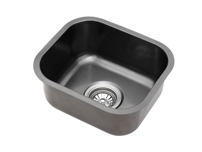 Cefito Kitchen Sink 30X36CM Stainless Steel Nano Basin Single Bowl Black