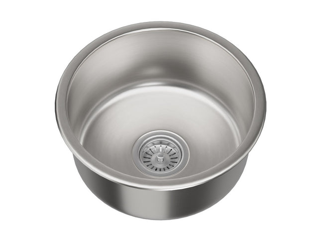 Cefito Kitchen Sink 43cm Round Stainless Steel Basin Single Bowl Silver