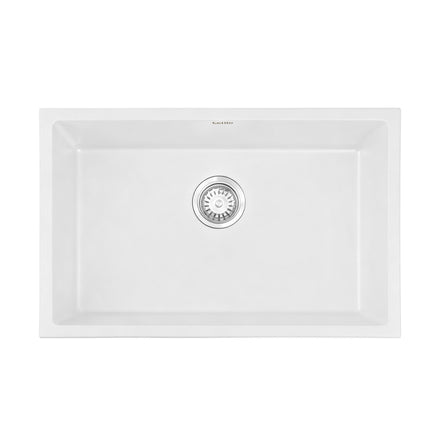 Cefito Kitchen Sink 70x45cm Granite Stone Sink Single Bowl White