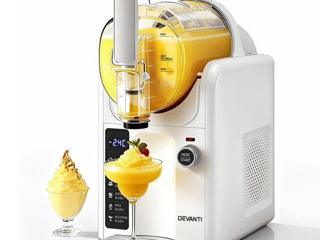 Devanti 5in1 Slushie Machine Ice Cream Maker 2L White