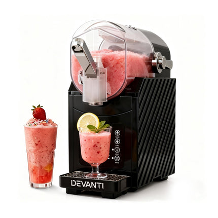 Devanti 1.8L Slushie Machine Maker Frozen Smoothies Milkshakes Black