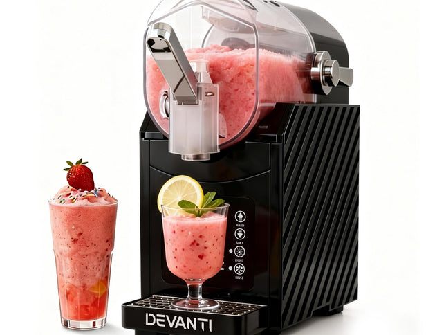 Devanti 1.8L Slushie Machine Maker Frozen Smoothies Milkshakes Black