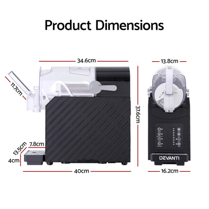 Devanti 1.8L Slushie Machine Maker Frozen Smoothies Milkshakes Black