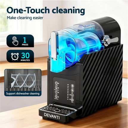 Devanti 1.8L Slushie Machine Maker Frozen Smoothies Milkshakes Black