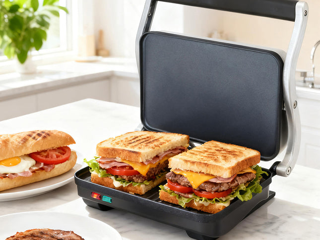 Devanti 3 in 1 Sandwich Maker Steak Press Grill 1000W