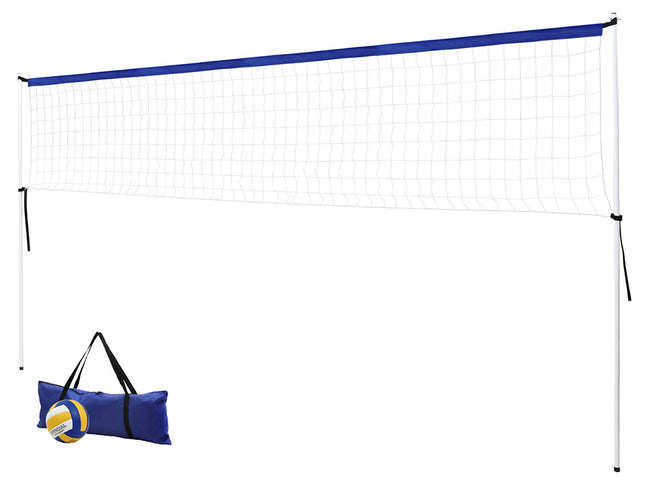 Everfit 6M Portable Volleyball Net Set Adjustable Height Multi-Sport Net with Ball and Bag