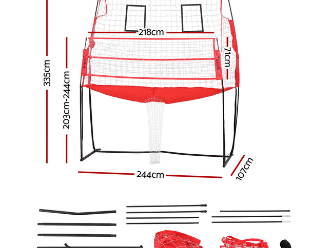 Everfit 8ft Volleyball Net Training Equipment Adjustable Height Portable with Ball and Bag