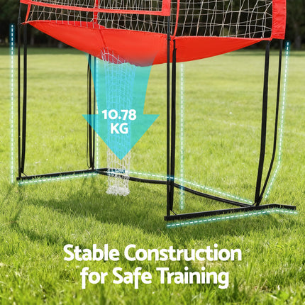 Everfit 8ft Volleyball Net Training Equipment Adjustable Height Portable with Ball and Bag