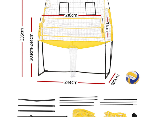 Everfit 8ft Volleyball Net Free-standing Adjustable Height Portable with Ball and Bag