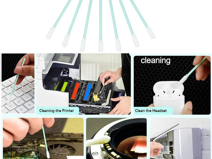 100-Piece Electronic Cleaning Swabs 70X3Mm Size-1915198077426339844