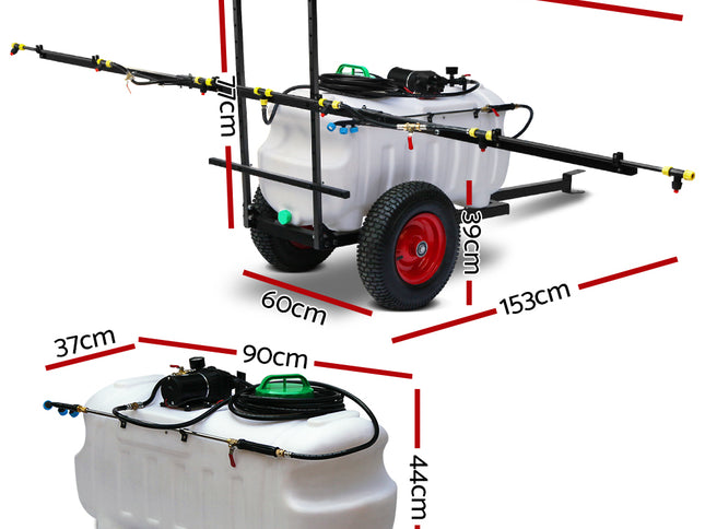 Giantz Weed Sprayer 100L Trailer 3M Boom Garden Spray