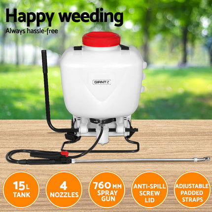 Giantz Weed Sprayer 15L Knapsack Backpack Garden Spray