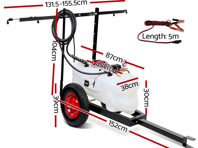 Giantz Weed Sprayer 60L Trailer 1.5M Boom Garden Spray