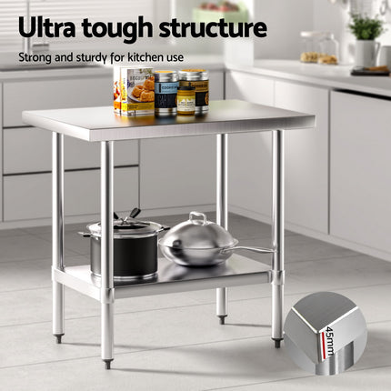 Cefito Stainless Steel Kitchen Benches Work Bench 910x610mm 430