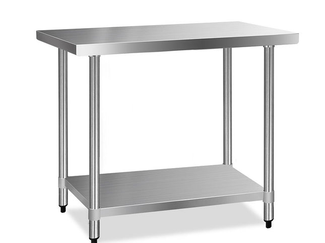 Cefito 1219x610mm Stainless Steel Kitchen Bench 430
