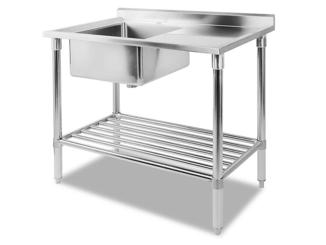 Cefito 100x60cm Stainless Steel Sink Bench Kitchen 304