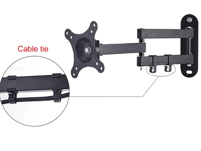 Universal Rotatable Retractable Monitor Wall Mount - 14-27 Inch-1915197476487434242