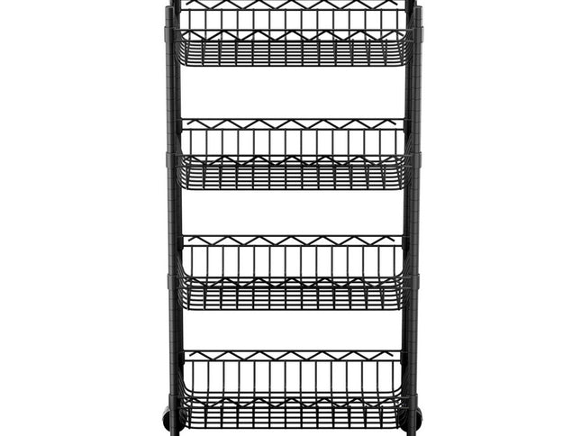Artiss 4-Tier Shelving Unit Adjustable Garage Storage Kitchen Rack With Wheels