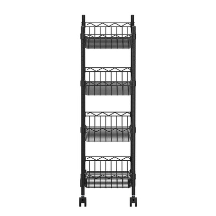 Artiss 4-Tier Shelving Unit Adjustable Garage Storage Kitchen Rack With Wheels