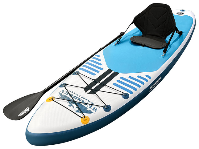 Weisshorn Stand Up Paddle Board 10.6ft Inflatable SUP Surfboard Paddleboard Kayak Surf Blue