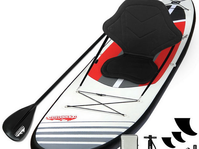 Weisshorn Stand Up Paddle Board 11ft Inflatable SUP Surfboard Paddleboard Kayak Surf Black