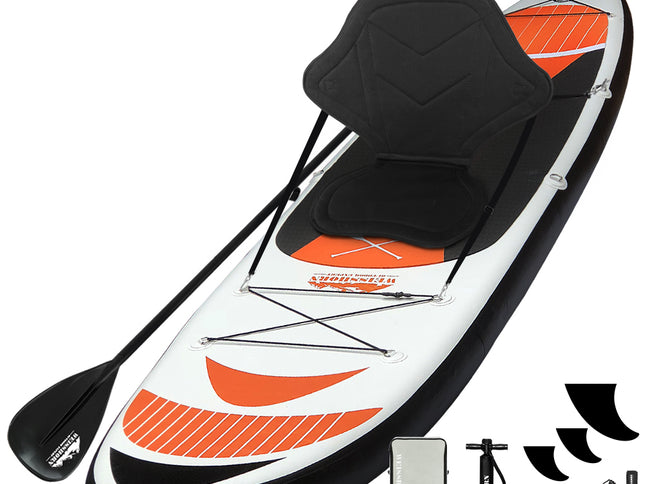 Weisshorn Stand Up Paddle Board 11ft Inflatable SUP Surfboard Paddleboard Kayak Surf Red