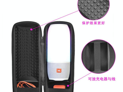 Travel Carry Case For Jbl Pulse / Charge Speakers - Black-1915197594439651332