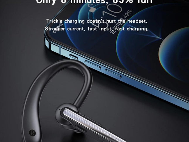 Wireless Bluetooth Earphone With Noise Cancelling And Mic - Black-1915196863846420482