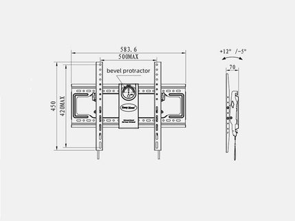 Adjustable Tilt Wall Mount For 55-85 Lcd Tv-1915197492736167939