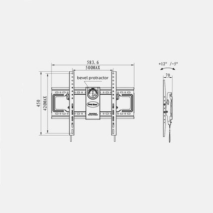 Adjustable Tilt Wall Mount For 55-85 Lcd Tv-1964932258829832195