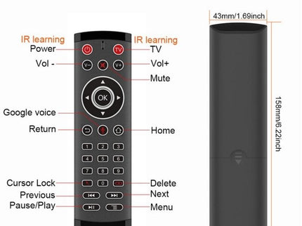 Smart Remote Control For Android Tv With Microphone And Air Mouse Function-1915198346159591430