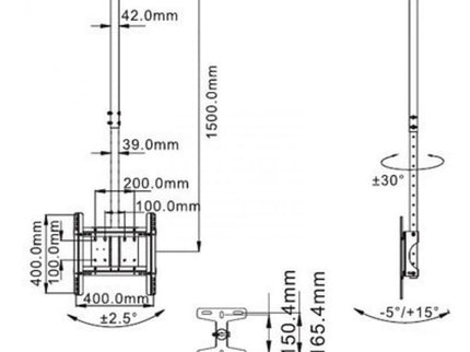 Telescopic Tv Hanger For 32-65 Inch Lcd Ceiling Mount-1915197757950398470