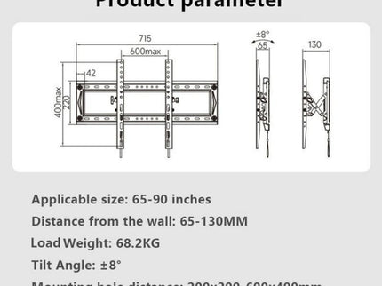 Adjustable Tv Wall Mount Bracket For 65-90 Inch Tvs-1915197401438752775