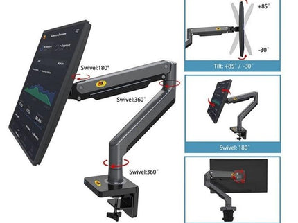 Adjustable Aluminum Monitor Holder - Rotatable 22-40 Inches-1915198054659657731
