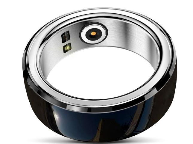 Smart Ring With Heart Rate Blood Oxygen Sleep & Sports Modes - Black Size 22-1915196967328288769