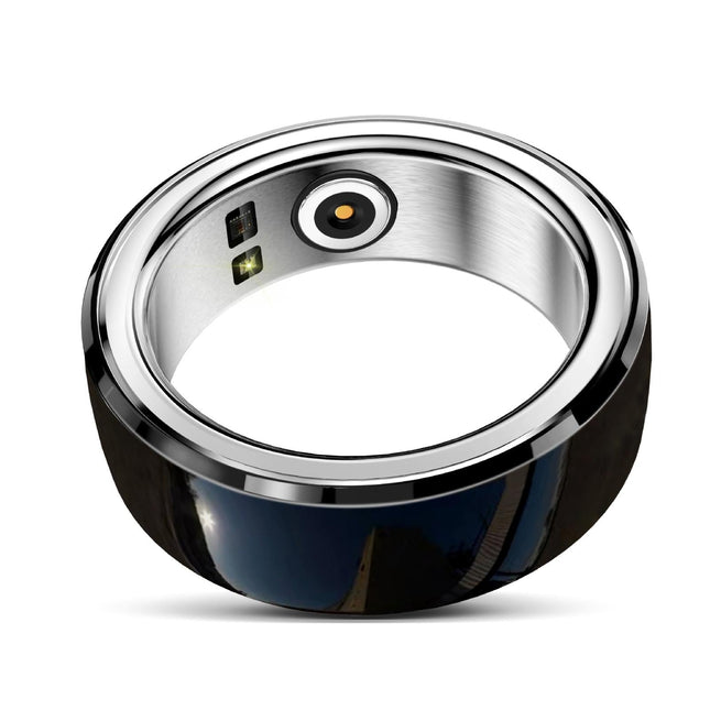 Smart Ring With Heart Rate Blood Oxygen Sleep & Sports Modes - Black Size 22-1964932216786128897