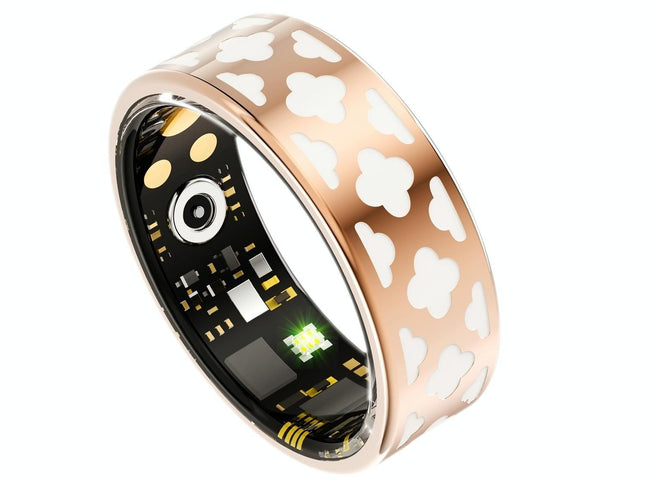 Smart Ring With Heart Rate Blood Oxygen Sleep Monitoring - Rose Gold Size 10-1915196948718161921