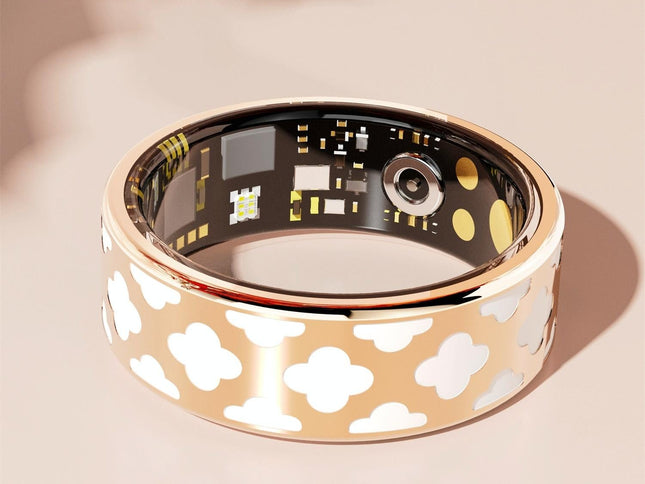 Smart Ring With Heart Rate Blood Oxygen Sleep Monitoring - Rose Gold Size 10-1915196948718161922