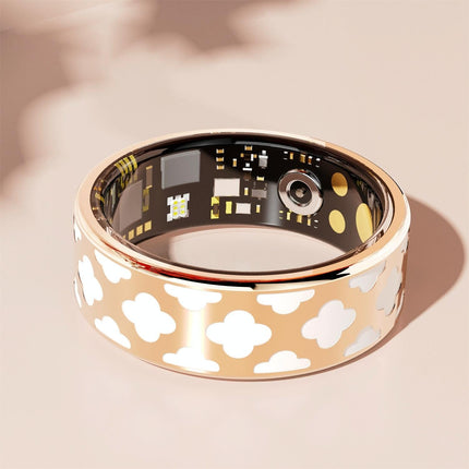 Smart Ring With Heart Rate Blood Oxygen Sleep Monitoring - Multiple Sports Modes - Rose Gold Size 12-1964932228165275652