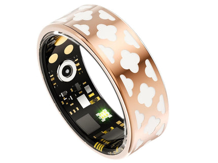 Smart Ring With Heart Rate Blood Oxygen Sleep Monitoring - Multiple Sports Modes - Rose Gold - Size 13-1915197138258759681