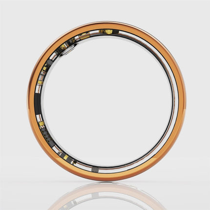 Smart Ring With Heart Rate Blood Oxygen Sleep Monitoring - Multiple Sports Modes - Rose Gold - Size 13-1964932232057589763