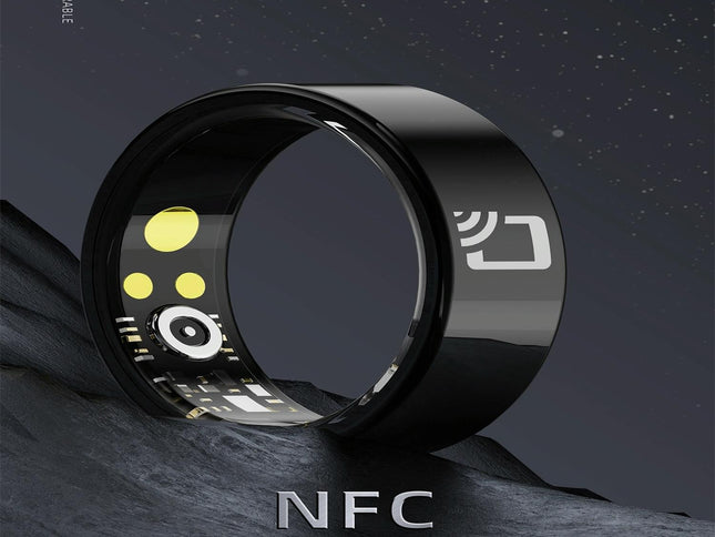 Smart Ring With Heart Rate Blood Oxygen Sleep Monitoring And Multiple Sports Modes - Black Size 7-1915196815020527617