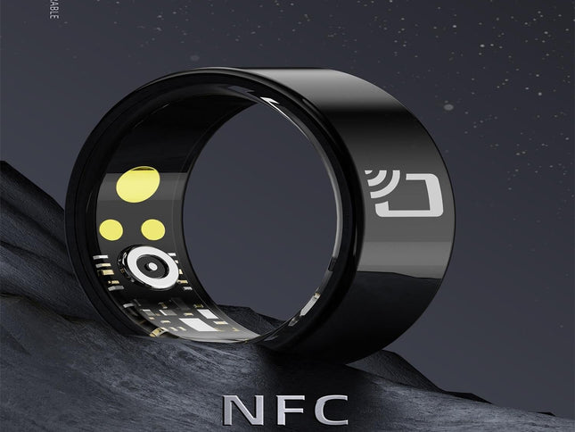 Smart Ring With Heart Rate Blood Oxygen & Sleep Monitoring - Black Size 11-1915196892095057921