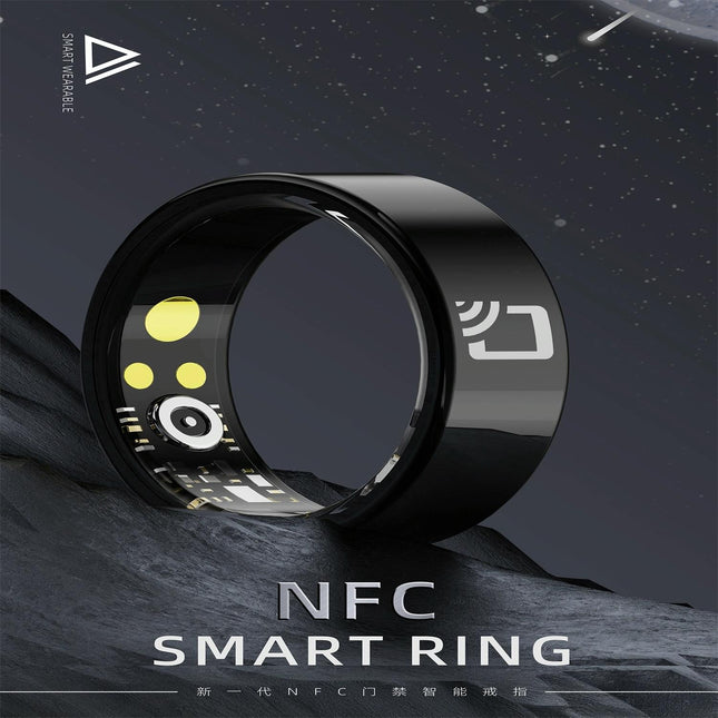 Smart Ring With Heart Rate Blood Oxygen Sleep Monitoring And Multiple Sports Modes - Black Size 13-1964932206904348673