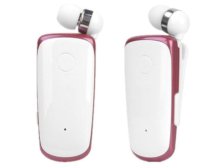 Wireless Bluetooth In-Ear Earphone With Vibrating Alert And Hands-Free Clip - Rose Red-1915197840481718279