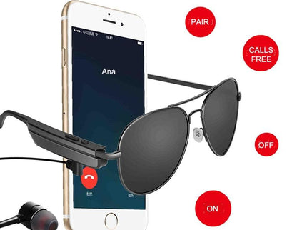 Wireless Bluetooth Sunglasses With Music Earphones And Mic-1915197528018653191