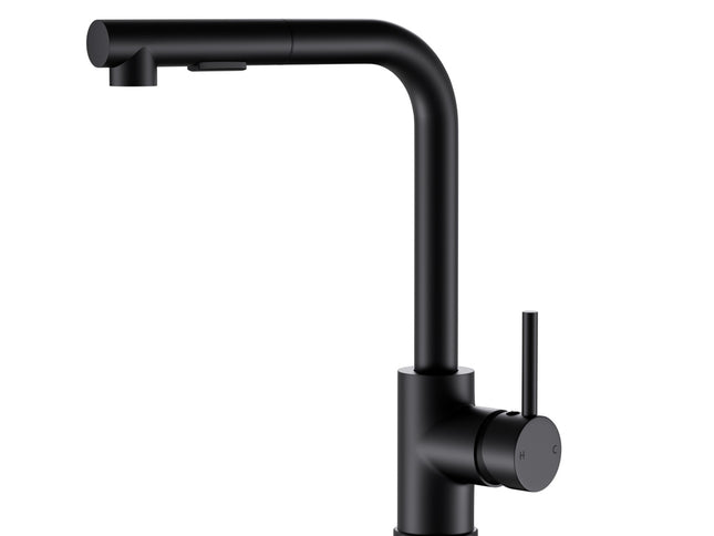 Cefito Kitchen Mixer Tap Pull Out Rectangle 2 Mode Sink Basin Faucet Swivel WELS Black